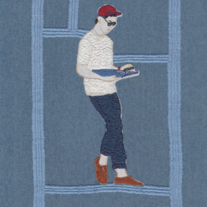 Denim 2 Unframed Handmade Embroidery and Patchwork