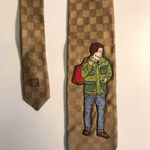 Vintage LV Hand Embroidered Tie