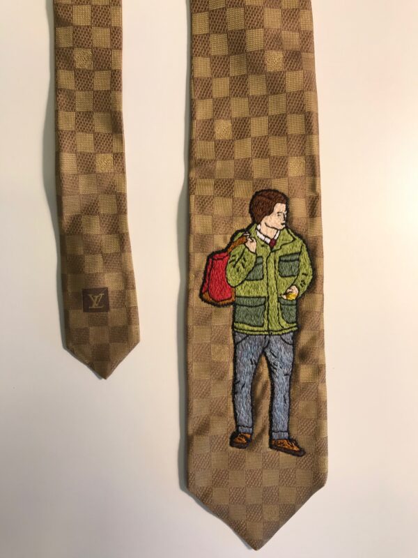 Vintage LV Hand Embroidered Tie