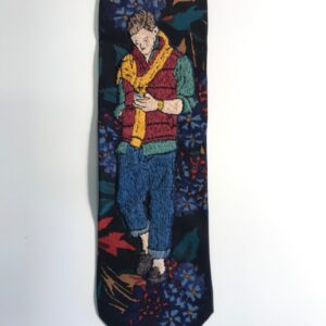 Vintage YSL Hand Embroidered Tie