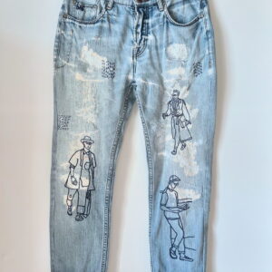 Destroy Denim hand embroidered