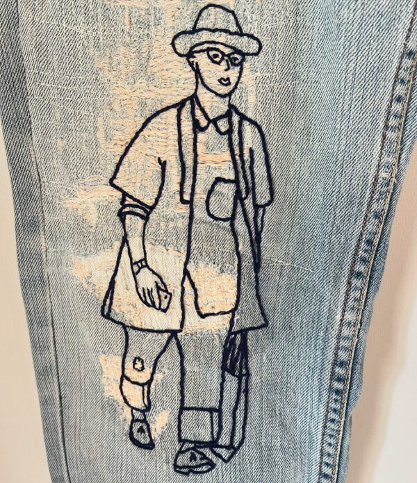 Destroy Denim hand embroidered