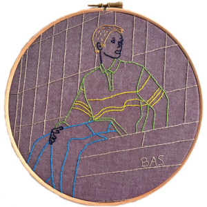 Bastiaan Thijssen Airport Lounge, Hand embroidery in ring