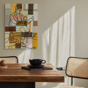 Bastiaan Thijssen Brown Patchwork Embroidery