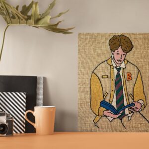 Bastiaan Thijssen booksreading embroidery