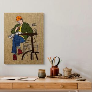 Bastiaan Thijssen Terrace Embroidery on canvas